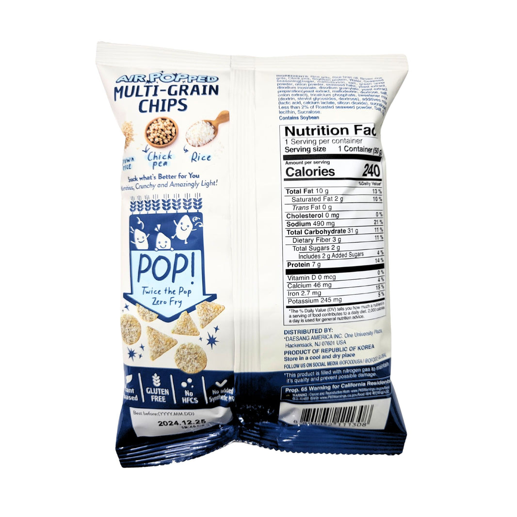 [Ofood]Air Popped Multi-Grain Chips Korean Roasted Seaweed/미니 뻥튀기 구운 김맛(50g)