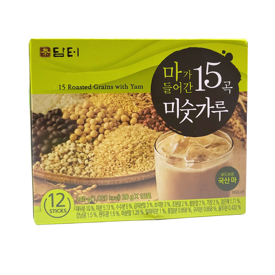 [Damtuh] 15 Roasted Grains with Yam / 담터 마가 들어간 15곡 미숫가루 (12sticks/box)