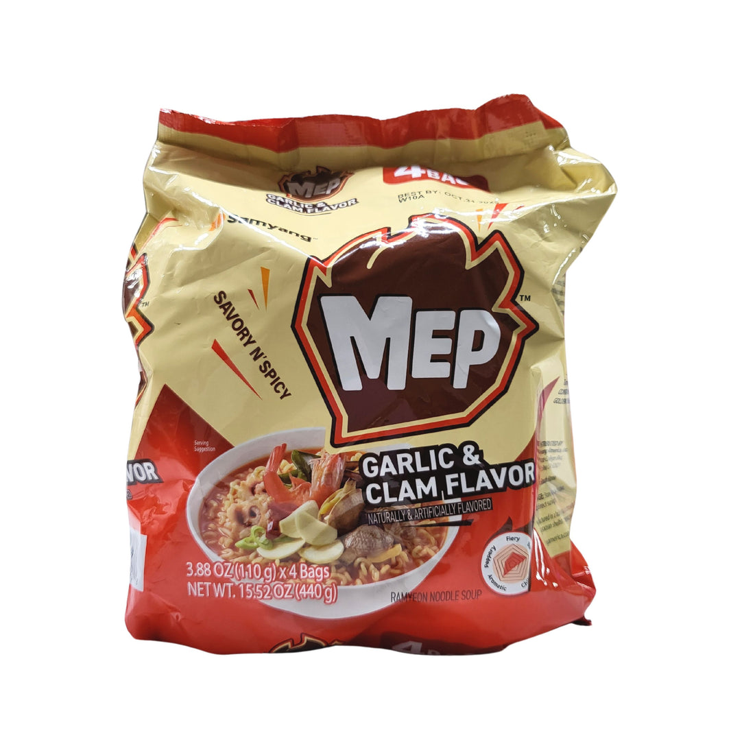 [Samyang] Mep Ramen Garlic & Clam Flavor/ 삼양 맵  마늘 조개 맛 라면 (110g x 4 bags)