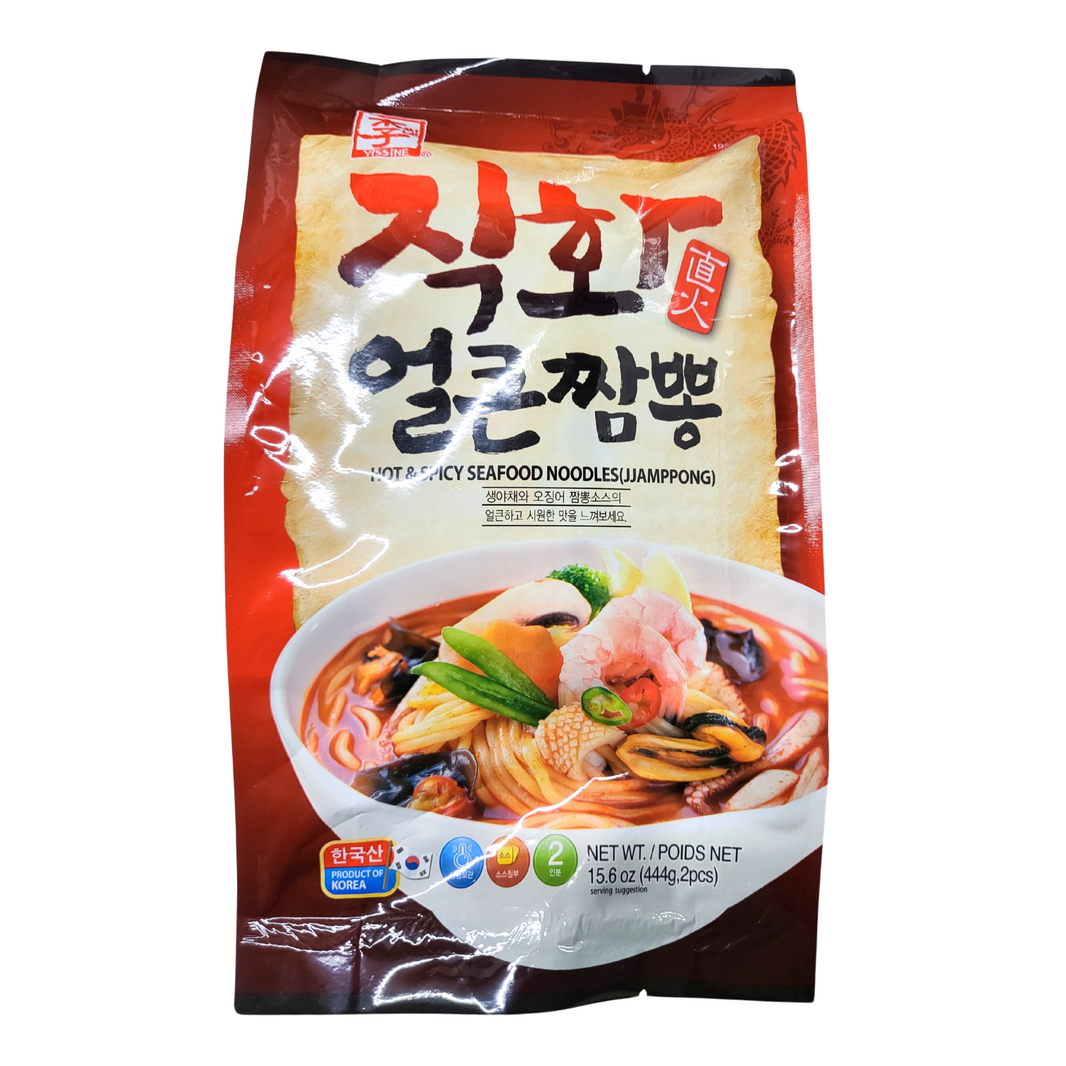 [Yissine] Hot & Spicy Seafood Noodles Jjamppong / 이씨네 직화 얼큰 짬뽕 (444g)