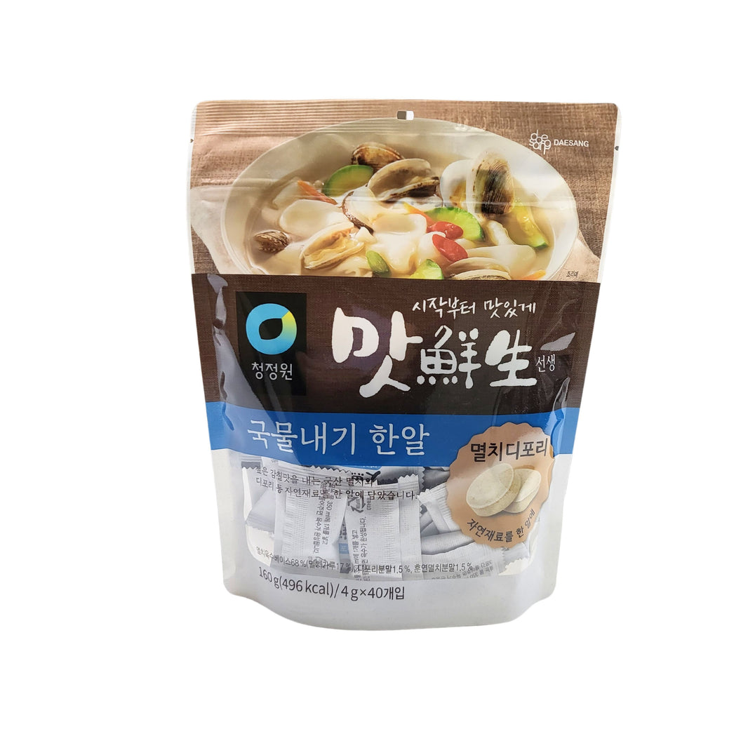 [Chungjungone] Anchovy Soup Stock Coin / 청정원 맛선생 국물내기 한알 멸치 디포리 (160g/ 4gx40 ea)