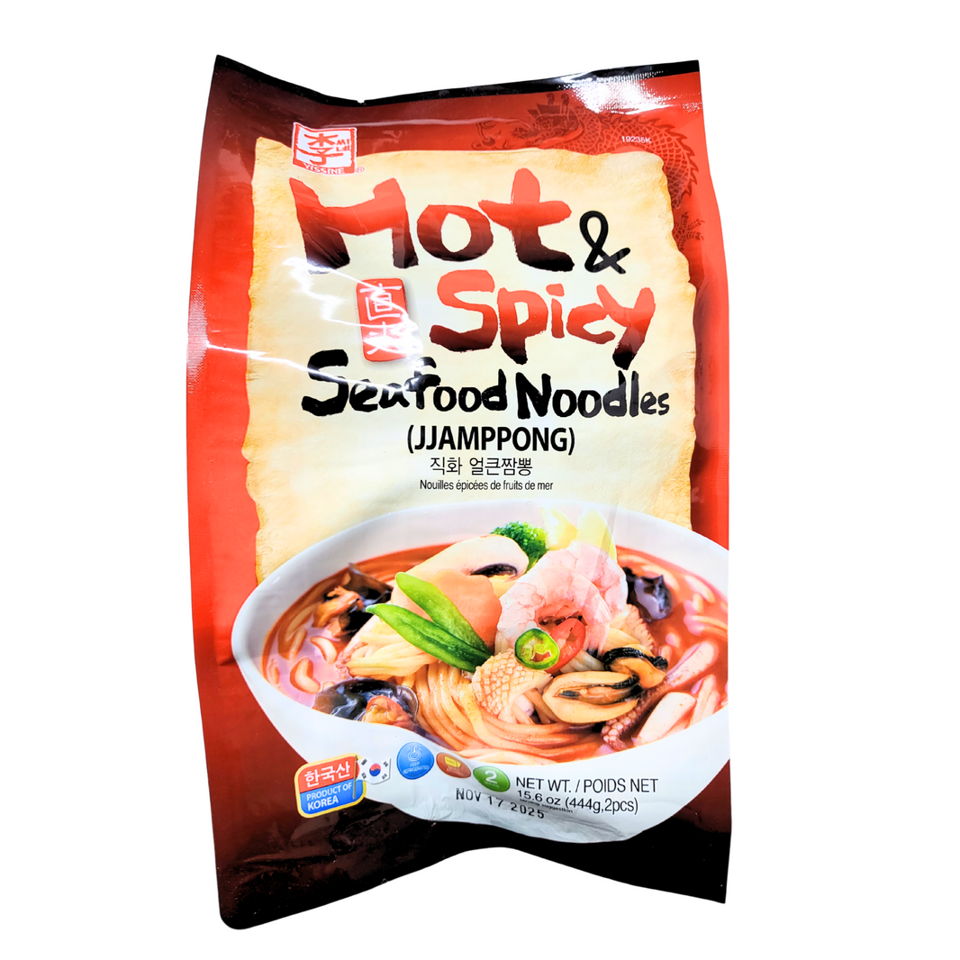 [Yissine] Hot & Spicy Seafood Noodles Jjamppong / 이씨네 직화 얼큰 짬뽕 (444g)