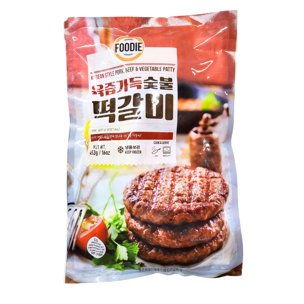 [Foodie] Korean Style Pork, Beef & Vegetable Patty/ 푸디 육즙가득 숯불 떡갈비 (453g)