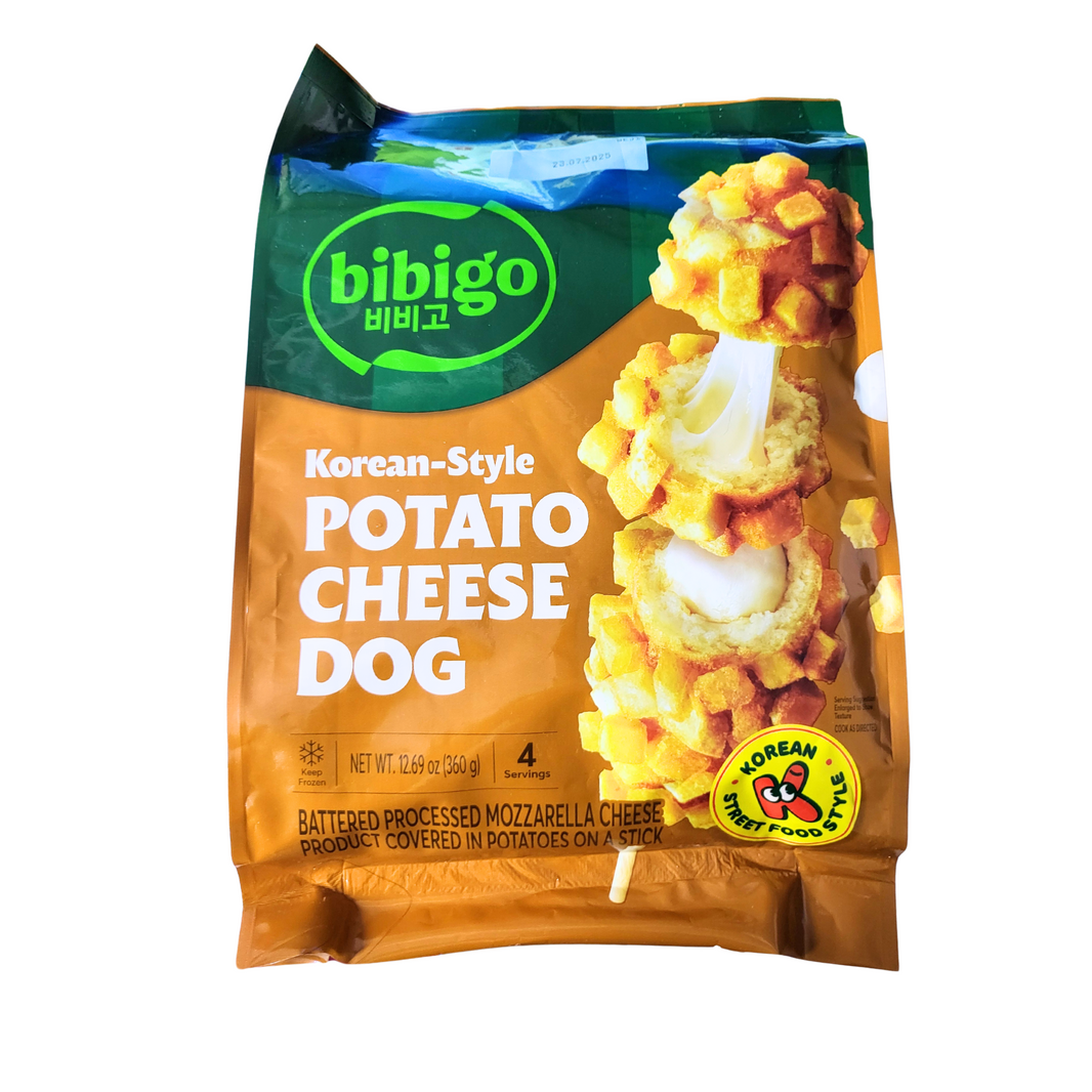 [Bibigo] Potato Cheese Dog/ 비비고 감자 치즈 핫도그 (360g, 4 pcs)