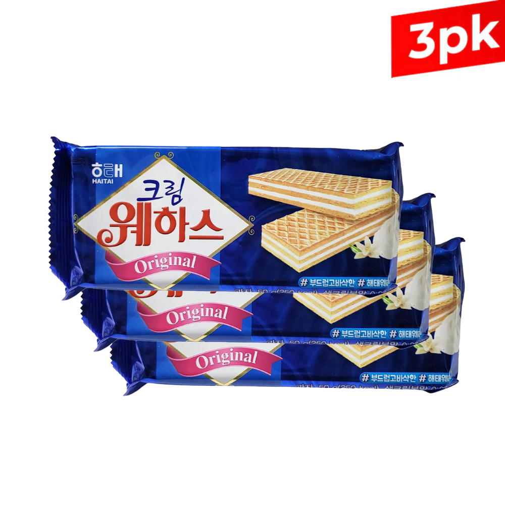 [Haitai] Cream Waffer / 해태 크림 웨하스 (50g x3)