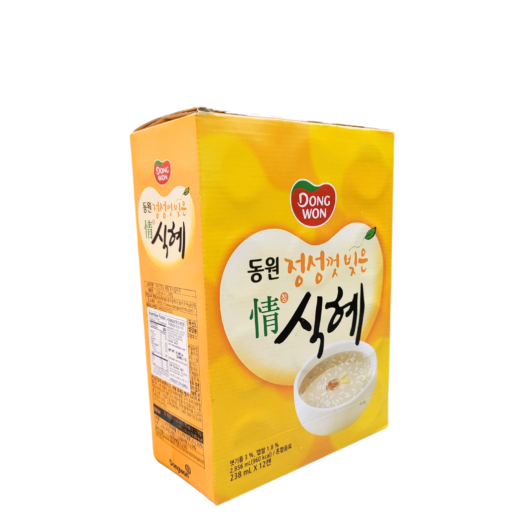 [Dongwon] Fermented Rice Punch Sikhye / 동원 정성껏 빚은 정 식혜 (238ml X 12 cans)