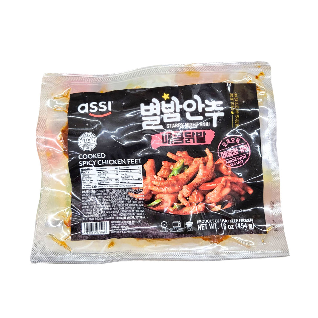 [Assi] Starry Night Anju Night Cooked Spicy Chicken Feet / 아씨 별밤 안주 매콤닭발 (454g)