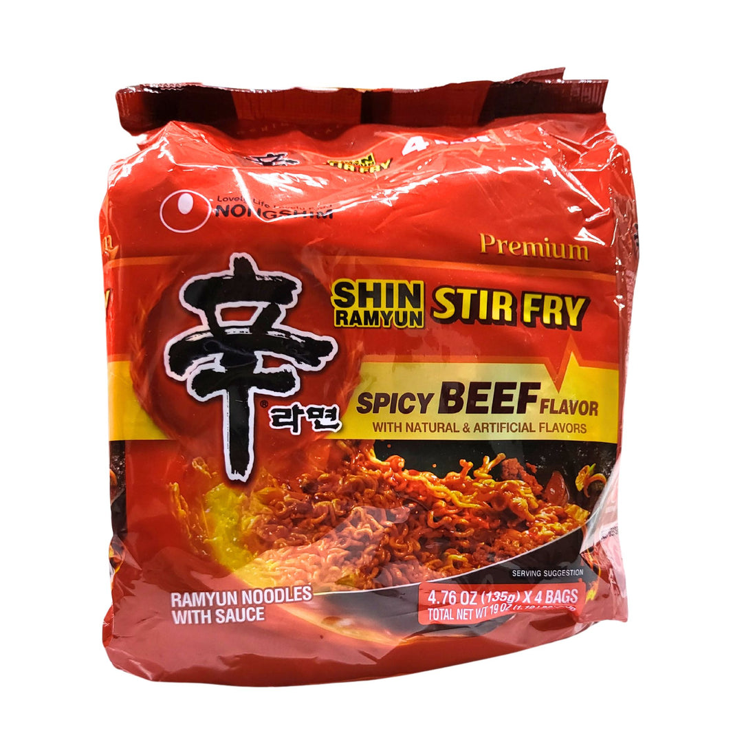 [Nongshim] Shin Ramen Stir Fry Spice Beef / 농심 신라면 볶음면 매운 소고기맛(4pk)