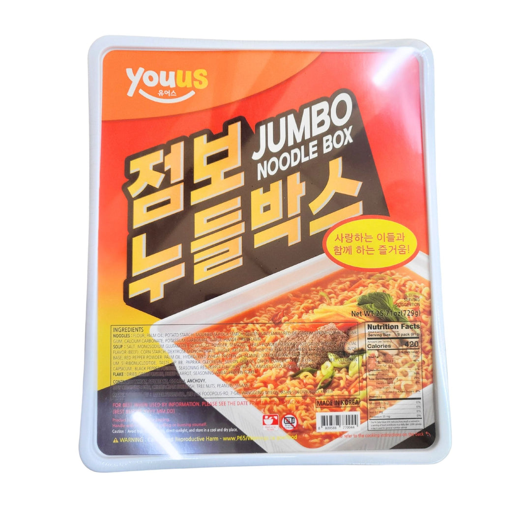 [Youus] Jumbo Noodle Box / 유어스 점보 누들 박스 점보 도시락 라면 (729g)