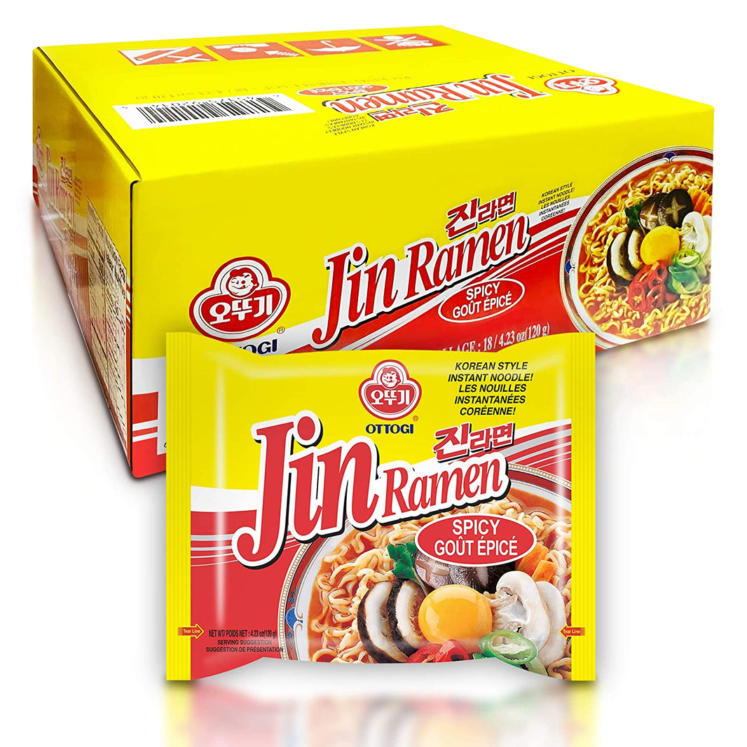 [Ottogi] Jin Ramen Hot 18pk Box / 오뚜기 진라면 매운맛 (18pk/box)