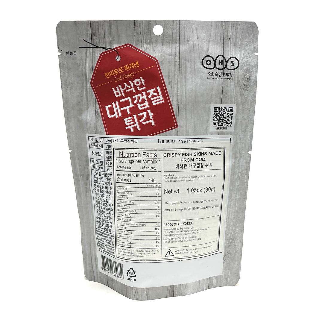 [OHS] Cod Skin Crisps / 오희숙 전통부각 바삭한 대구껍질 튀각 (30g)