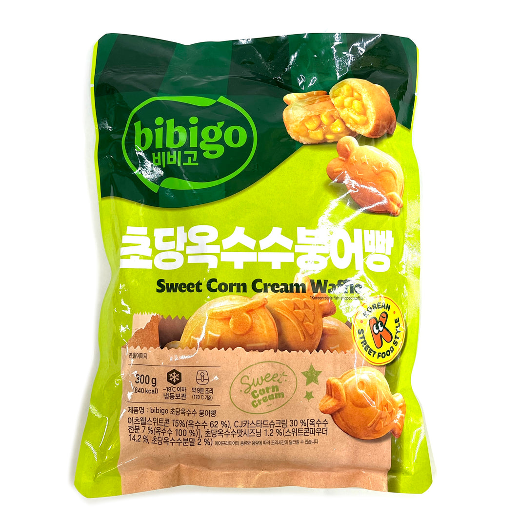 [Bibigo] Fish-Shaped Waffle w. Sweet Corn Custard Cream / 비비고 초당 옥수수 붕어빵 (300g)