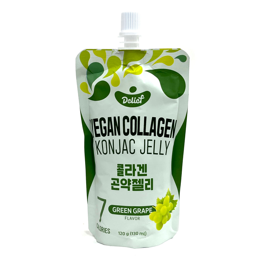 [Delif] Vegan Collagen Konjac Jelly Green Grape / 딜리프 콜라겐 곤약젤리 청포도 (120g x10pcs)