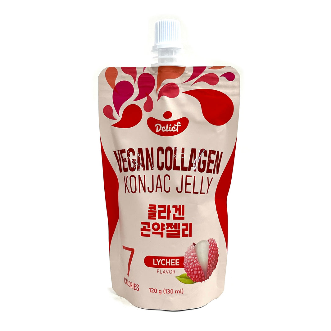 [Delif] Vegan Collagen Konjac Jelly Lychee / 딜리프 콜라겐 곤약젤리 리치 (120g x10pcs)