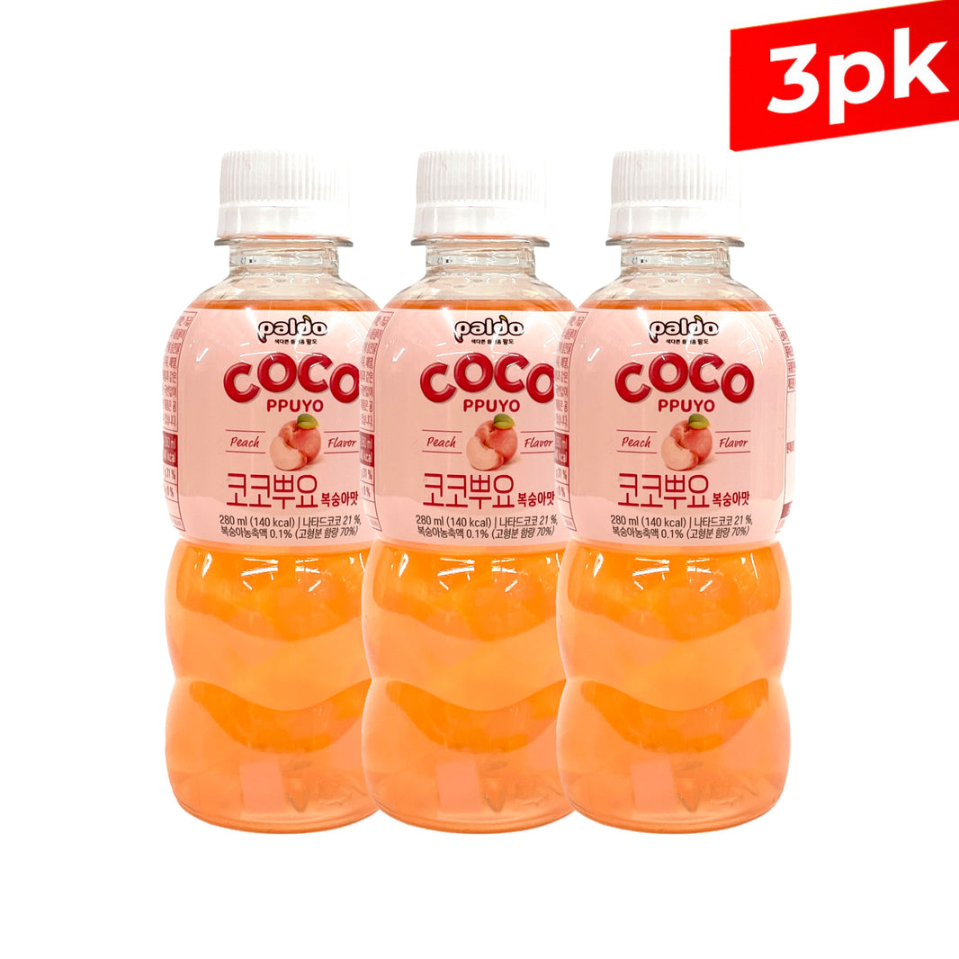 [PALDO] Coco Ppuyo Drink Peach Flavor / 팔도 코코뿌요 복숭아맛 (280ml x3pk)