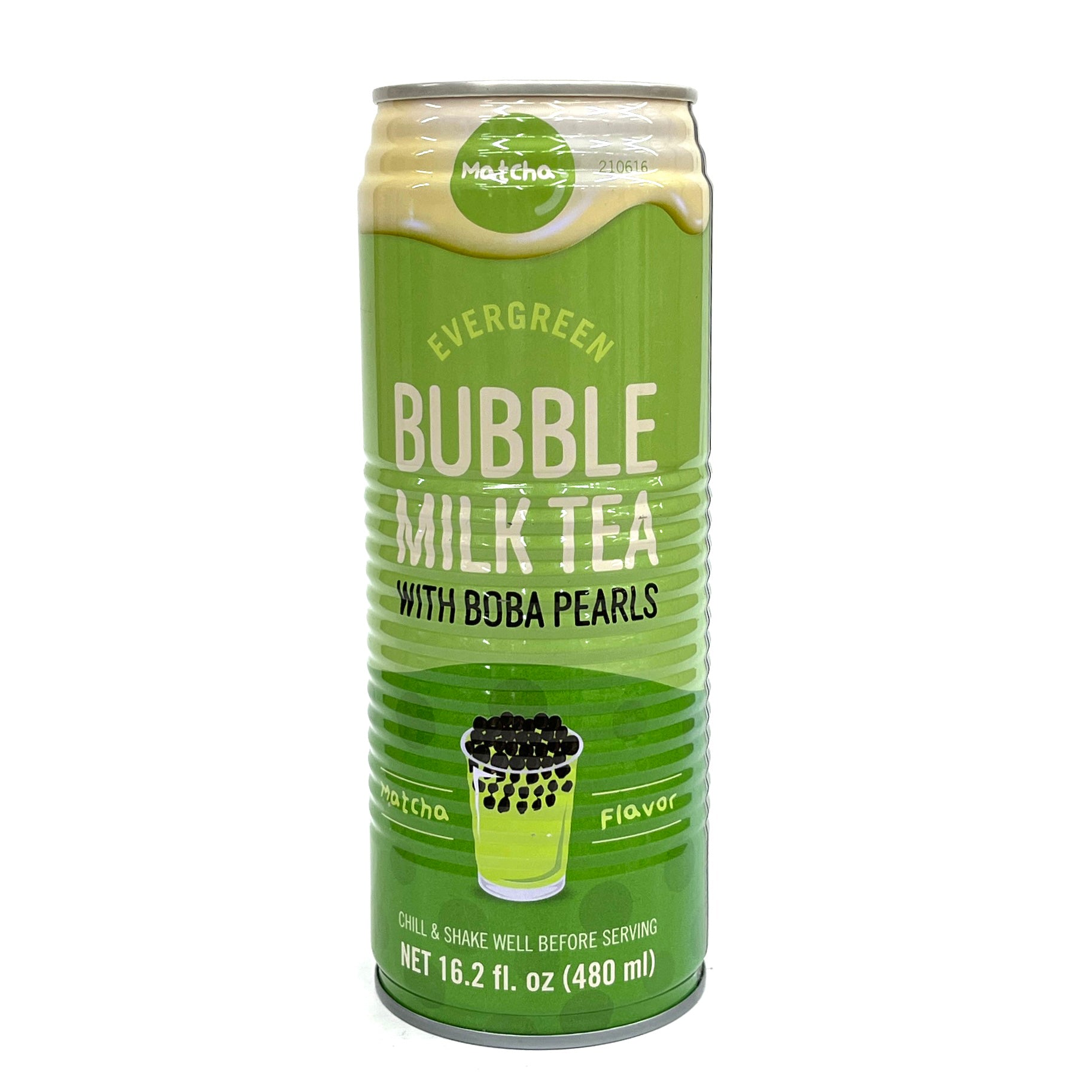 [Evergreen] Bubble Milk Tea w. Boba Pearls Matcha Flavor / 에버그린 버블티 마차맛  (480ml)